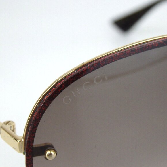 Authentic GUCCI Bee lame 62□16-145 sunglasses plastic/metal [Used] main image 12